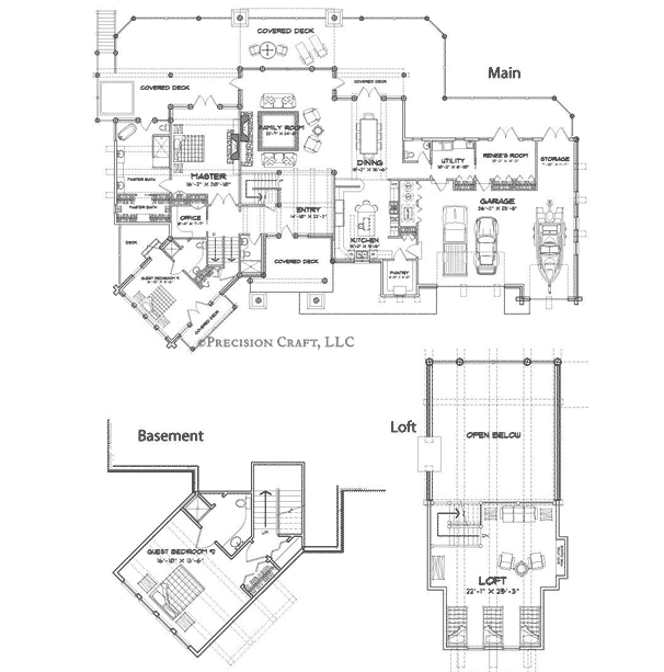 Blue Ridge Log home floor plan