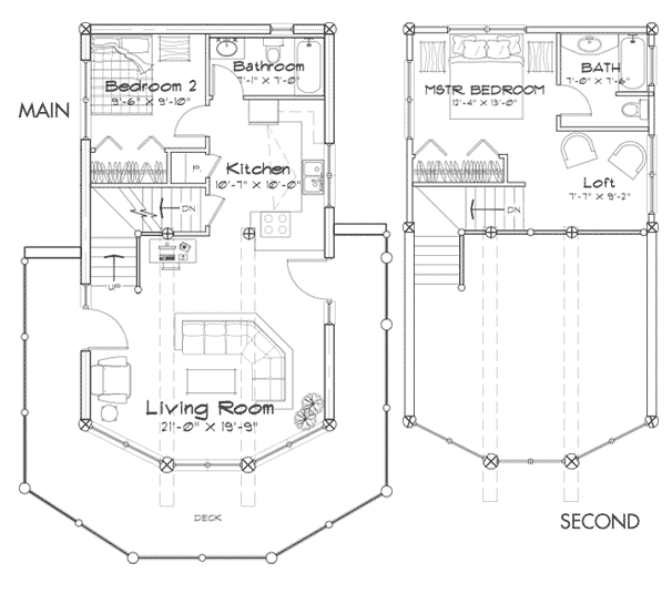 Yellowstone Log Home Floor Plan