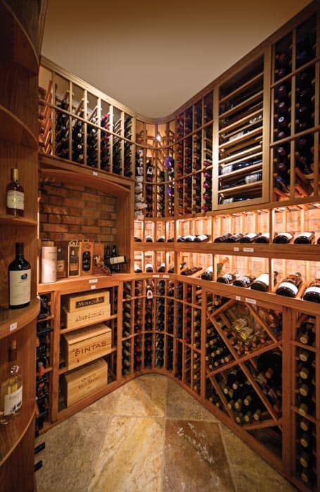 Log Home Wine Room