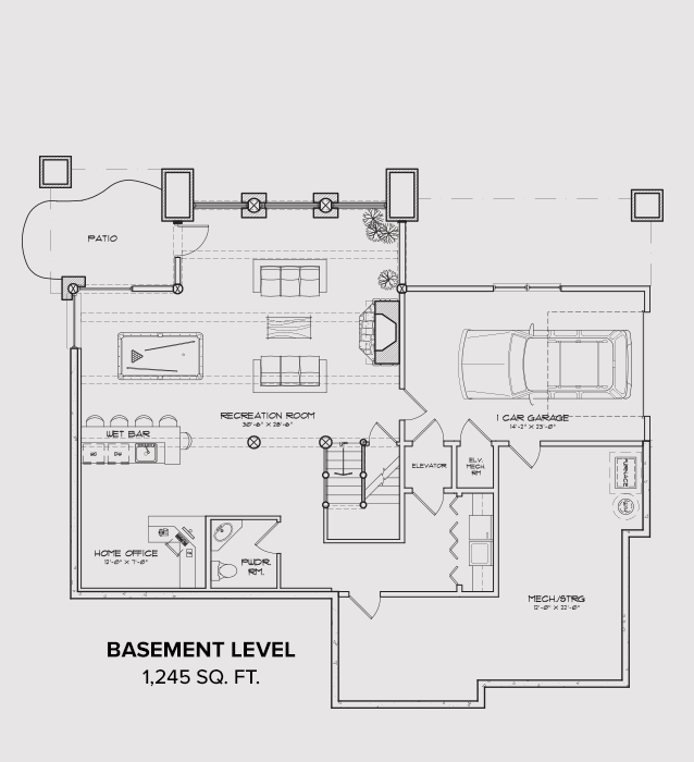 Log Home Basement Floor Plan
