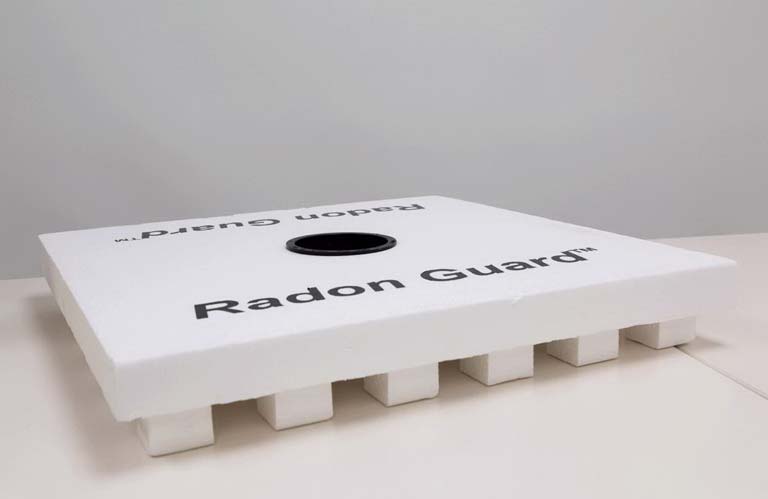 radon guard hole for pipe